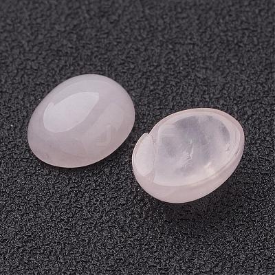 Natural Rose Quartz Cabochons G-ROSE10x8x4-1