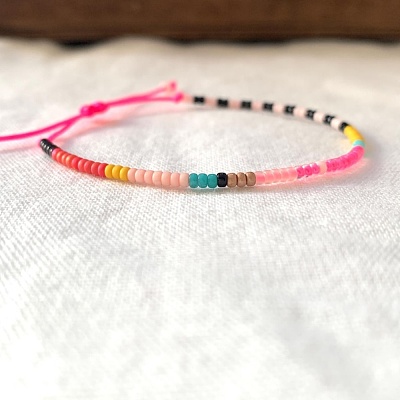 Bohemian Adjustable Glass Seed Beaded Bracelets for Women YP9037-2-1