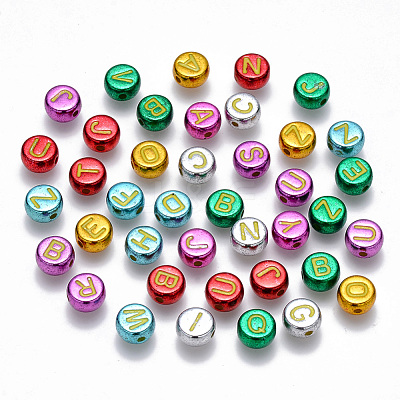 Plating Acrylic Beads X-MACR-T038-02-1