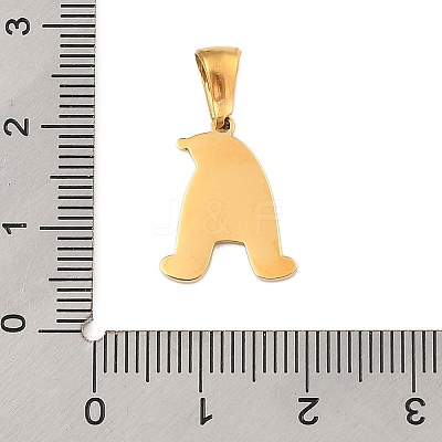 Christmas Theme 304 Stainless Steel Pendants STAS-R007-01A-G-1