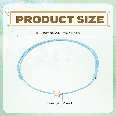 1Pc Adjustable Waxed Cord Bracelets BJEW-LP0002-41B-1