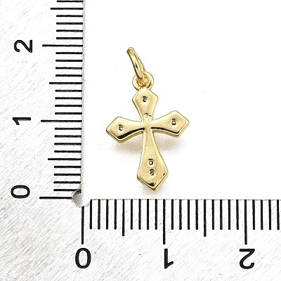 Brass Micro Pave Cubic Zirconia Pendants KK-Z100-41G-01-1