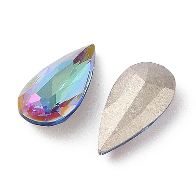 Glass Rhinestone Cabochons RGLA-L029-04B-BBLA-1