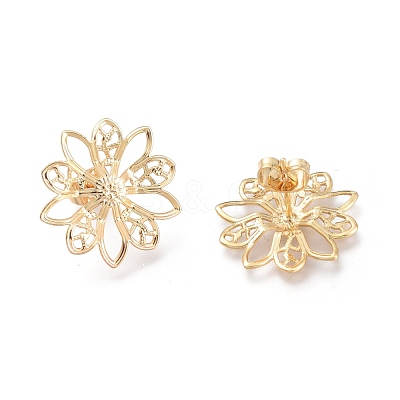 Brass Stud Earring Findings KK-M211-08G-1