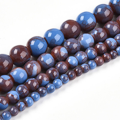 Baking Paint Glass Beads Strands DGLA-N003-4mm-C10-1
