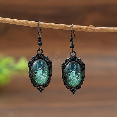 Zinc Alloy Glass Dangle Earrings FS-WG599E5-02-1