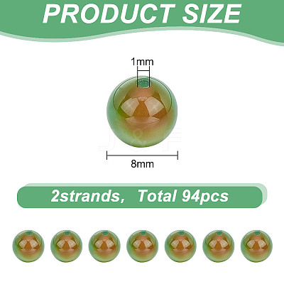 2 Strands Natural Peacock Agate Beads Strands G-GO0001-37-1