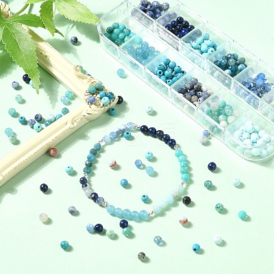 DIY Round Natural Gemstone Beads Bracelets Making Kits DIY-YW0011-83-1