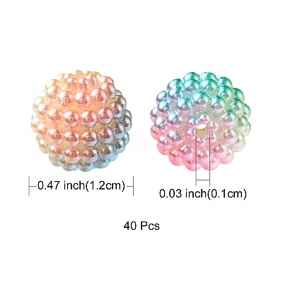Imitation Pearl Acrylic Beads OACR-FS0001-32G-1