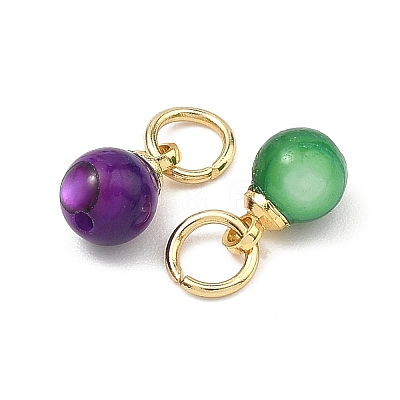 Dyed Natural Freshwater Shell Pendants PALLOY-JF05339-01-1