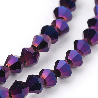 Transparent Electroplate Glass Beads Strands EGLA-A039-T3mm-UA04-1