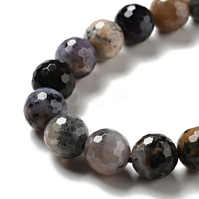 Natural Dendritic Jasper Beads Strands G-E571-32B-1