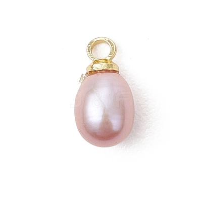 Natural Cultured Freshwater Pearl Rice Charms PALLOY-JF05124-1