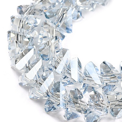 Electroplate Transparent Glass Beads Strands EGLA-P052-02A-PL01-1
