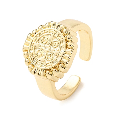 Brass Cuff Open Rings KK-CBA90BB-08G-1