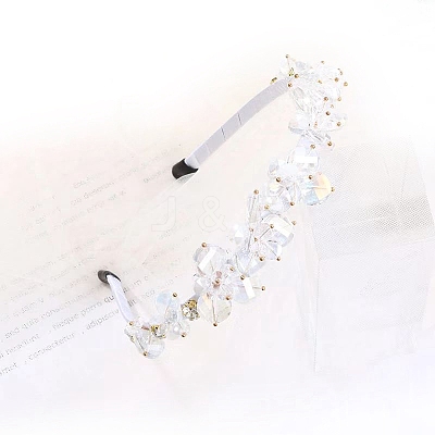 Shiny Elegant Glass Hair Bands PW-WG75179-12-1