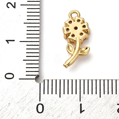 Brass Micro Pave Cubic Zirconia Pendants KK-I276-04G-03-1
