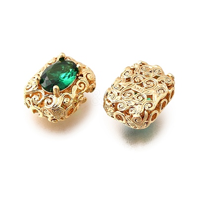 Brass Glass Beads KK-M318-45G-01-1