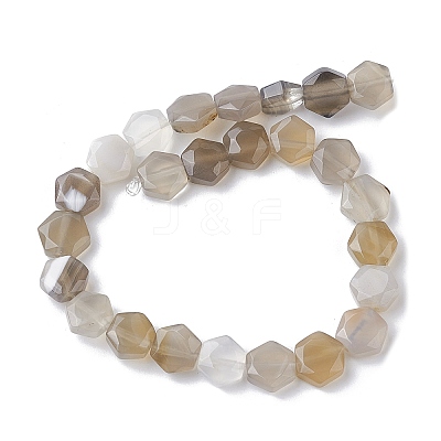 Natural Grey Agate Beads Strands G-K359-C11-01-1