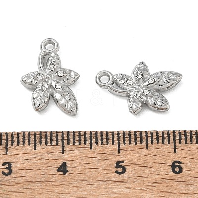 304 Stainless Steel Rhinestone Pendants SA-CBA49D2-10P-1