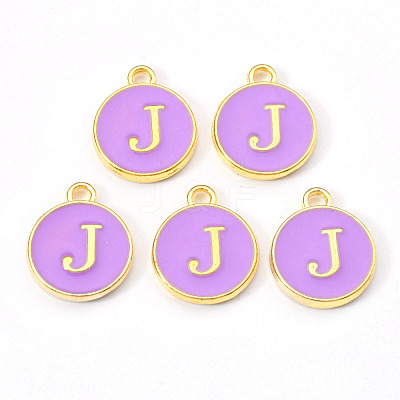 Golden Plated Alloy Enamel Charms ENAM-S118-10J-1