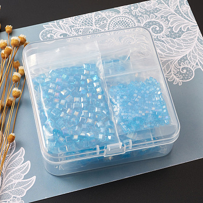 Electroplate Glass Beads Strands EGLA-TA0001-03E-1