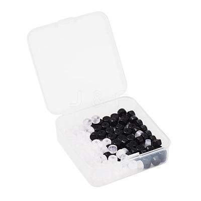 200Pcs 2 Colors Imitation Cat Eye Resin Bead Spacers RESI-YW0001-10-1