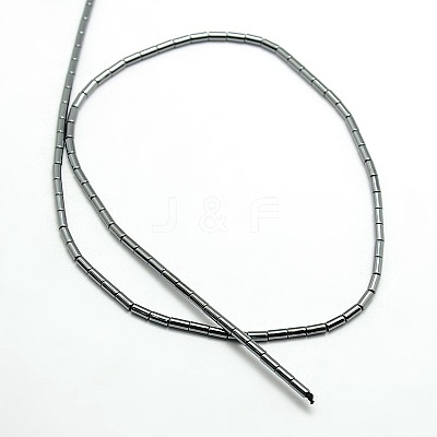 Grade AA Non-magnetic Synthetic Hematite Column Beads Strands G-F161-07C-1