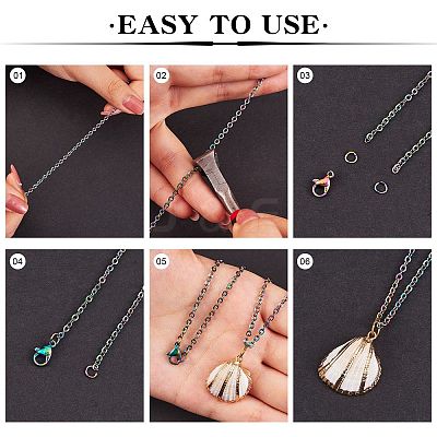 DIY Chain Jewelry Set Making Kit STAS-SZ0002-27-1