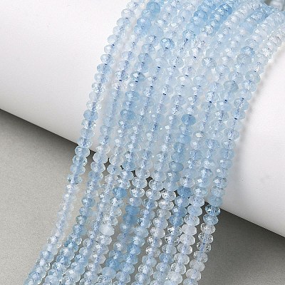 Natural Aquamarine Beads Strands G-P629-B01-01-1