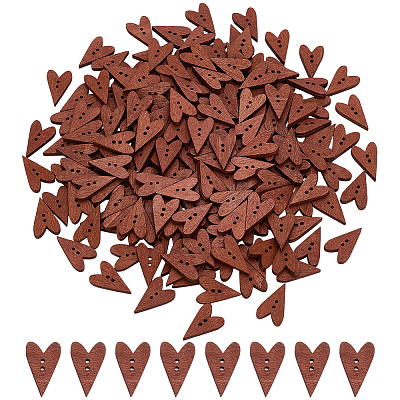 2 Sets 2-Hole Wood Buttons WOOD-FG0001-62-1