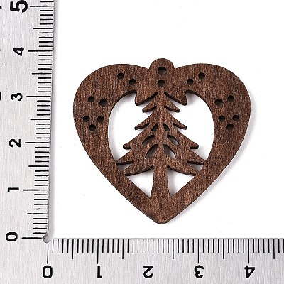 Printed Poplar Wood Pendants FIND-N005-74U-01-1