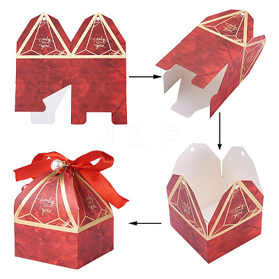 30 Sets 5 Colors Creative Portable Foldable Paper Box CON-MB0001-16-1