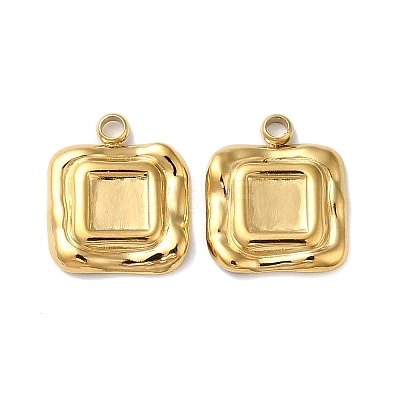 304 Stainless Steel Pendant Cabochon Settings STAS-Q252-24G-1
