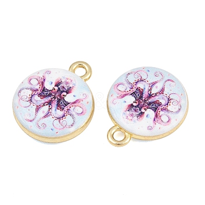 Ocean Theme Printed Alloy Pendants AL-CBA49CA-08D-1