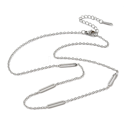 304 Stainless Steel Link Chain Necklaces for Women Men NJEW-K292-01P-1