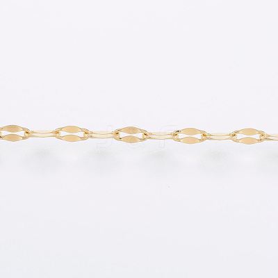 3.28 Feet Handmade Ion Plating(IP) 304 Stainless Steel Dapped Chains X-CHS-H007-62G-1