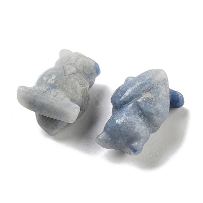 Dyed & Heated Natural Blue Aventurine Carved Figurines DJEW-L023-G05-1