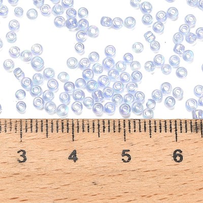 Transparent Colours Rainbow Glass Seed Beads SEED-H004-01A-1