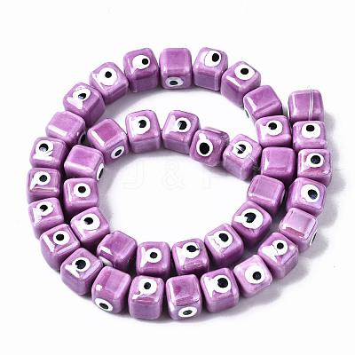 Handmade Porcelain Ceramic Beads Strands PORC-T006-01F-1