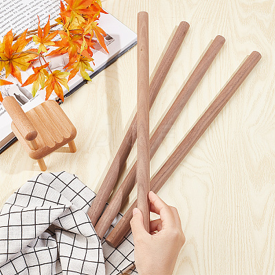 Round Walnut Wooden Sticks WOOD-WH0034-27B-1