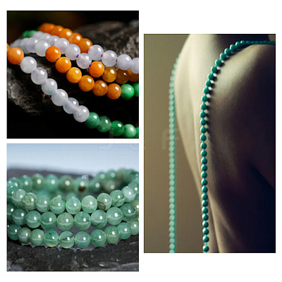 2 Strands Natural Chrysocolla and Lapis Lazuli Beads Strands G-GO0001-38B-1