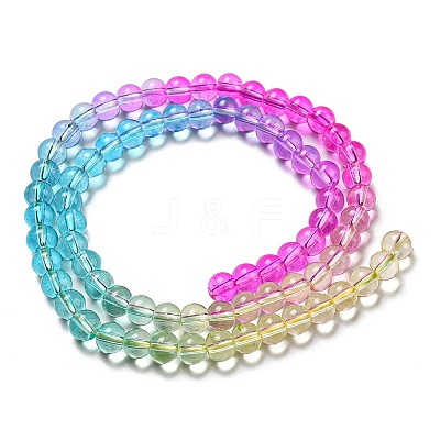 Dyed & Heated Synthetic Quartz Beads Strands G-P502-01A-04-1