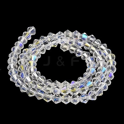 Transparent Electroplate Glass Beads Strands EGLA-A039-T4mm-L13-1