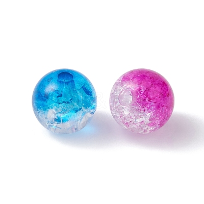 Transparent Crackle Acrylic Beads CACR-YW0001-09B-1