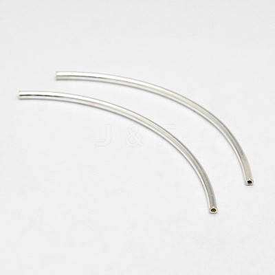 Tube 925 Sterling Silver Beads STER-O021-C-07-1