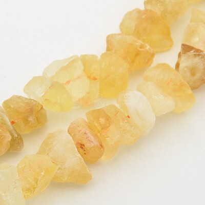 Natural Citrine Nuggets Bead Strands G-A139-B05-1