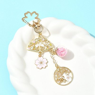 Alloy Enamel Pendant Keychains HJEW-FS00052-04-1