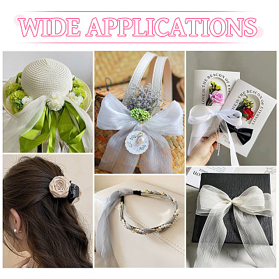 3 Rolls Frayed Polyester Ribbon OCOR-TA0002-97D-1