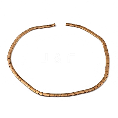 Electroplatesd Synthetic Non-magnetic Hematite Beads Strands G-WH0031-01AB-1